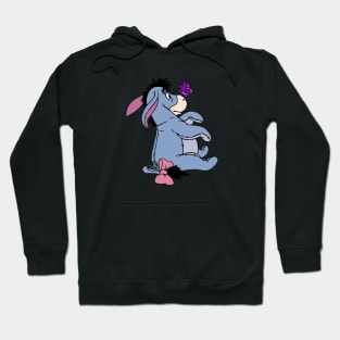 Donkey with Awareness Ribbon Butterfly (Purple) Hoodie